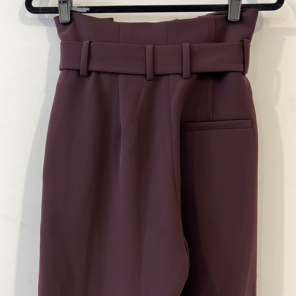 COS Purple High-Waisted Wide Leg Paperbag Trousers size 6 - Picture 10 of 14
